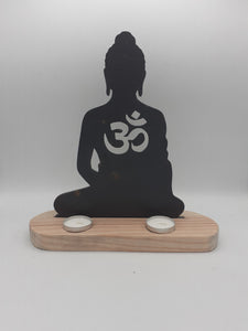 Bouddha assis bougeoir 27x18cm